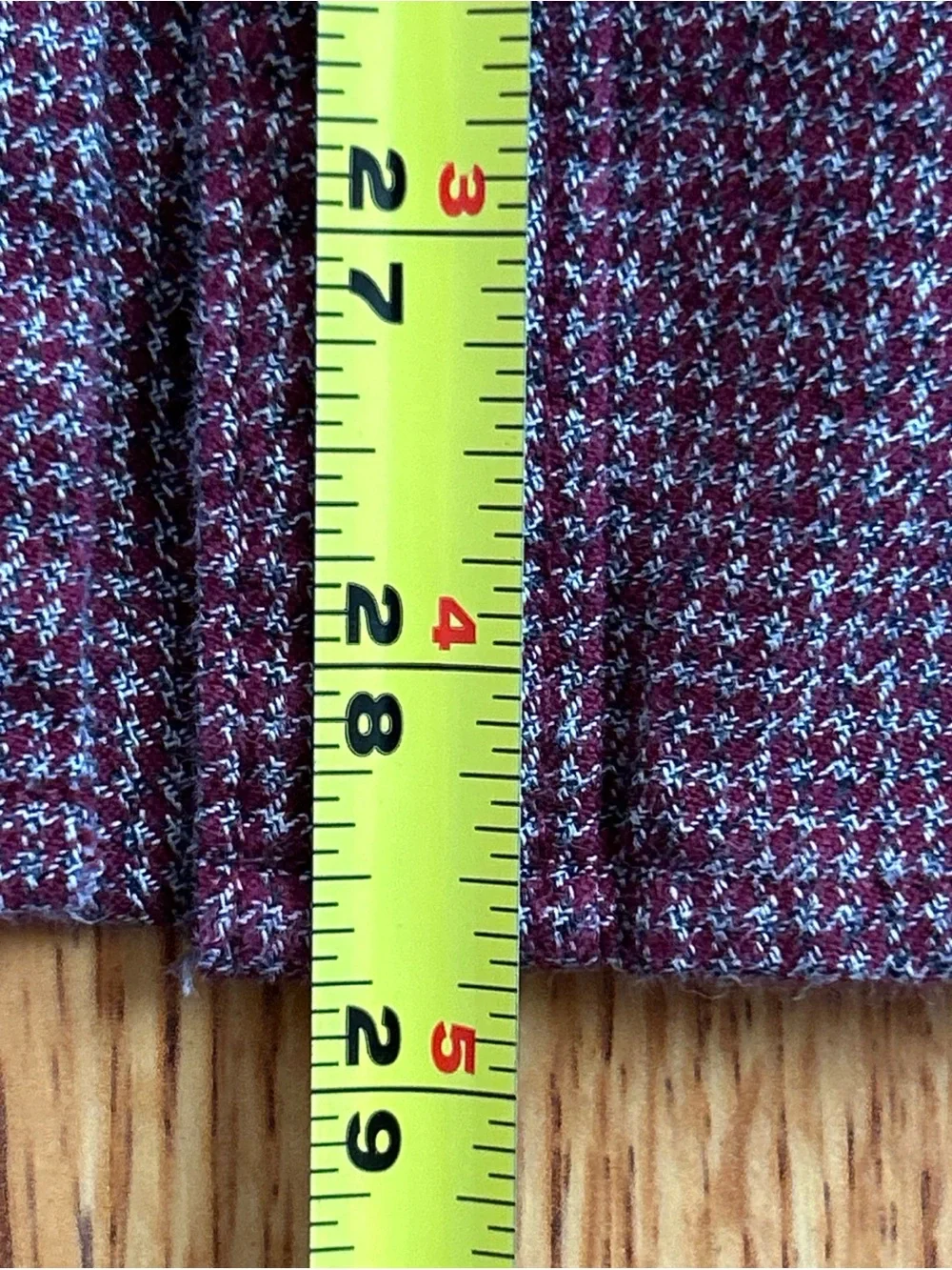 Old Navy Slim Fit Coupe Long Sleeve Heathered Burgundy Teens Size XL Button Down